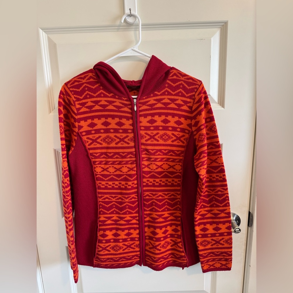 Krimson Klover Red And Orange 100% Wool Jacket 007